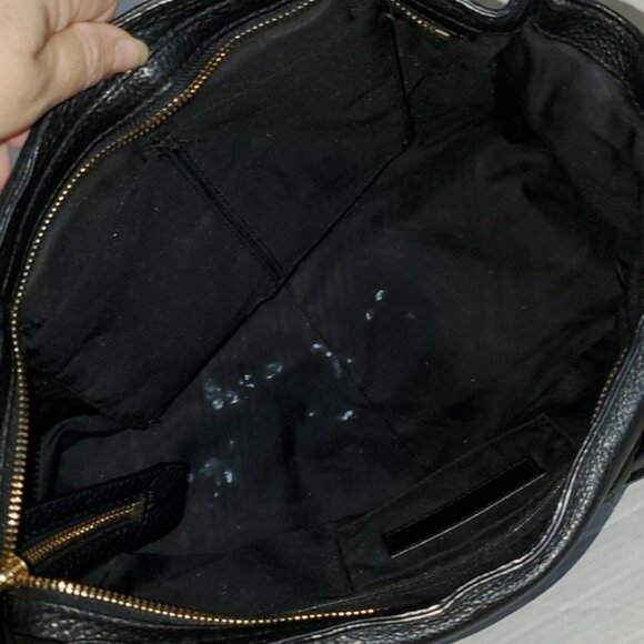 Rebecca Minkoff Bag Regan Black Pebbled Leather Shoulder Crossbody WOMEN'S WOMAN - Picture 11 of 15